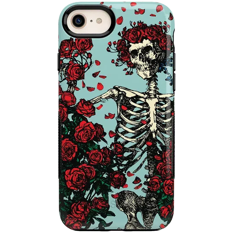 Forever Grateful | Grateful Dead Skeleton Floral Case iPhone Case Grateful Dead Bold iPhone 6/7/8