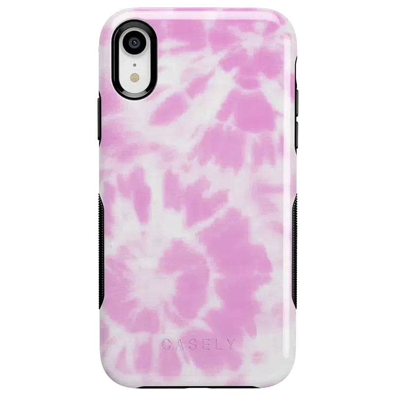 Down for Whatever | Light Pink Tie Dye Case iPhone Case get.casely Bold iPhone XR 