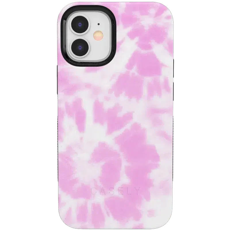 Down for Whatever | Light Pink Tie Dye Case iPhone Case get.casely Bold iPhone 12 Mini 