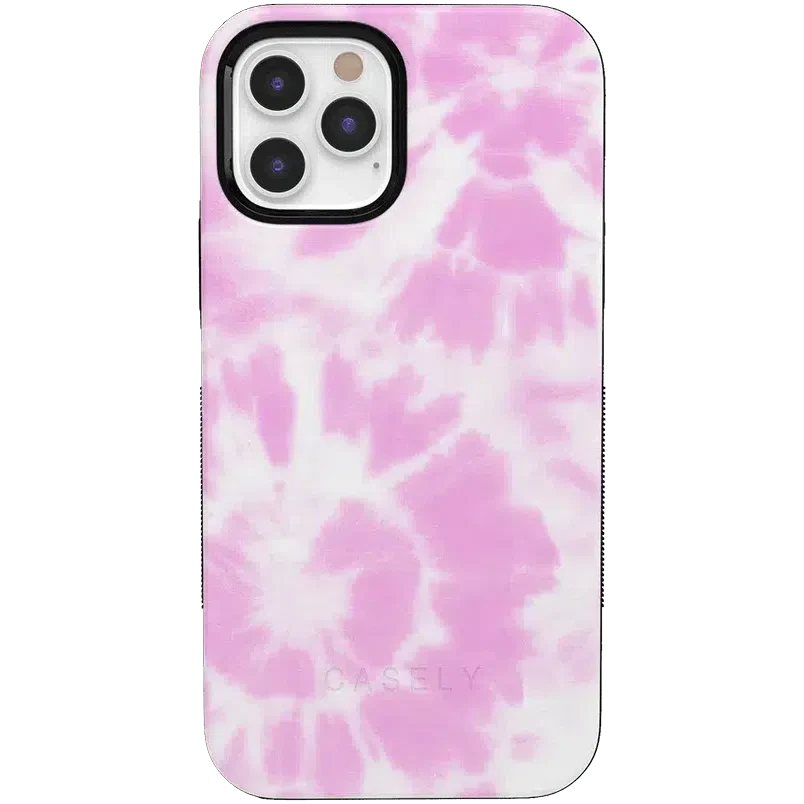 Down for Whatever | Light Pink Tie Dye Case iPhone Case get.casely Bold iPhone 12 Pro 