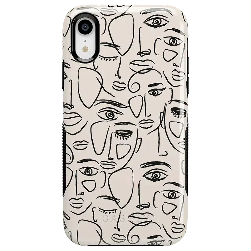 We're All Human | Minimal Face Art Case iPhone Case get.casely Bold iPhone XR 
