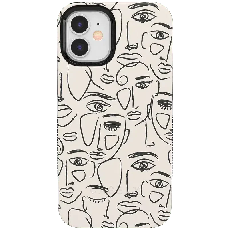 We're All Human | Minimal Face Art Case iPhone Case get.casely Bold iPhone 12 
