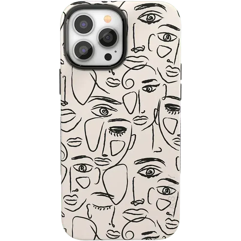 We're All Human | Minimal Face Art Case iPhone Case get.casely Bold + MagSafe® iPhone 13 Pro 