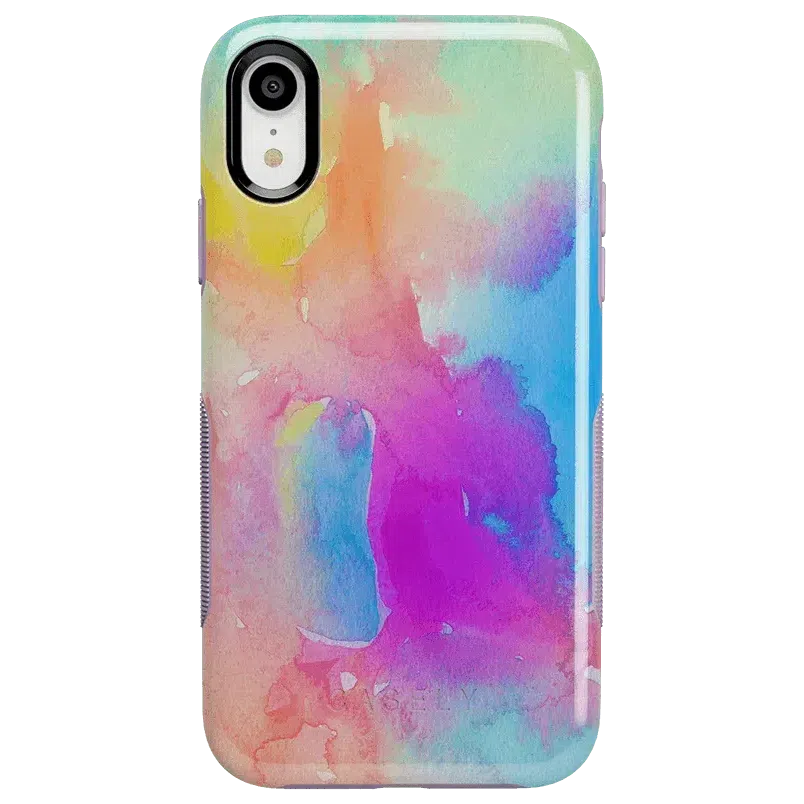 Painting in Pastels | Rainbow Watercolor Case iPhone Case get.casely Bold iPhone XR 