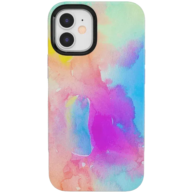Painting in Pastels | Rainbow Watercolor Case iPhone Case get.casely Bold iPhone 12 Mini 