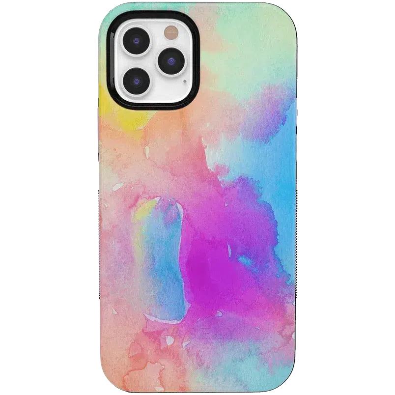 Painting in Pastels | Rainbow Watercolor Case iPhone Case get.casely Bold iPhone 12 Pro 