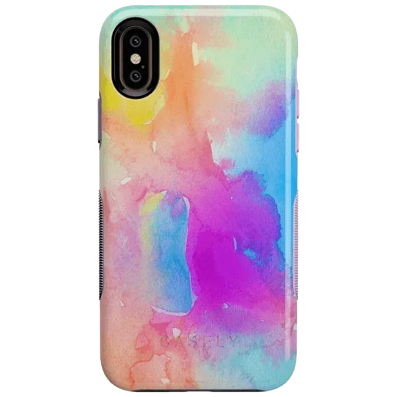 Painting in Pastels | Rainbow Watercolor Case iPhone Case get.casely Bold iPhone XS Max 