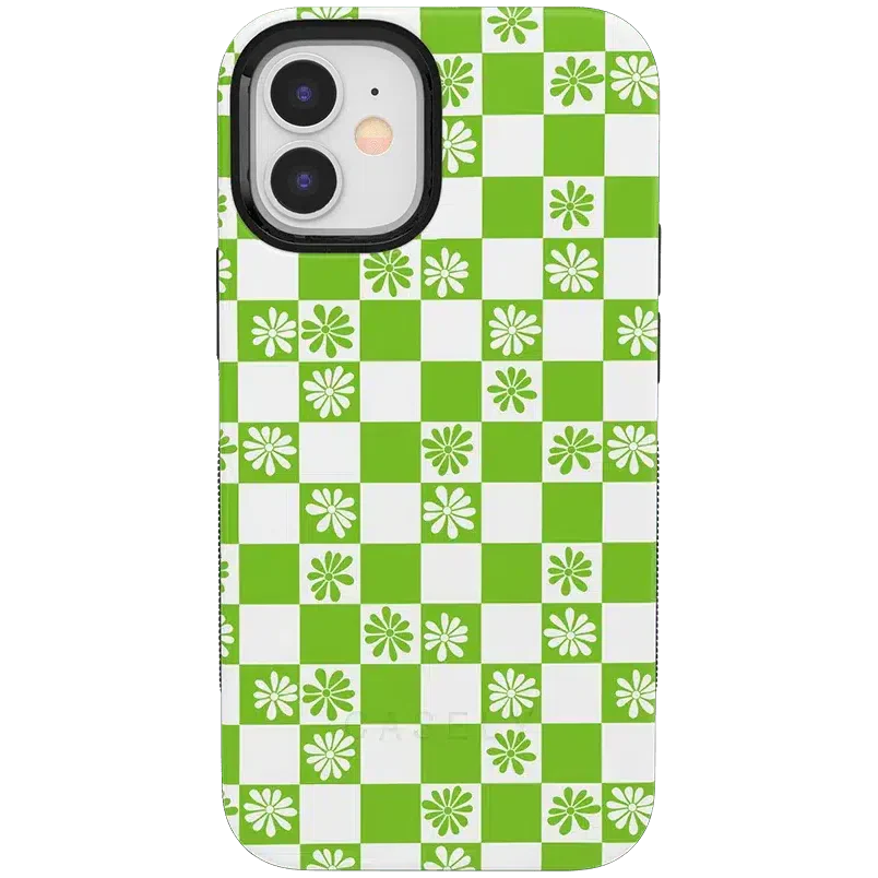 Check Mate | Daisy Checkerboard Floral Case iPhone Case get.casely Bold + MagSafe® iPhone 12 