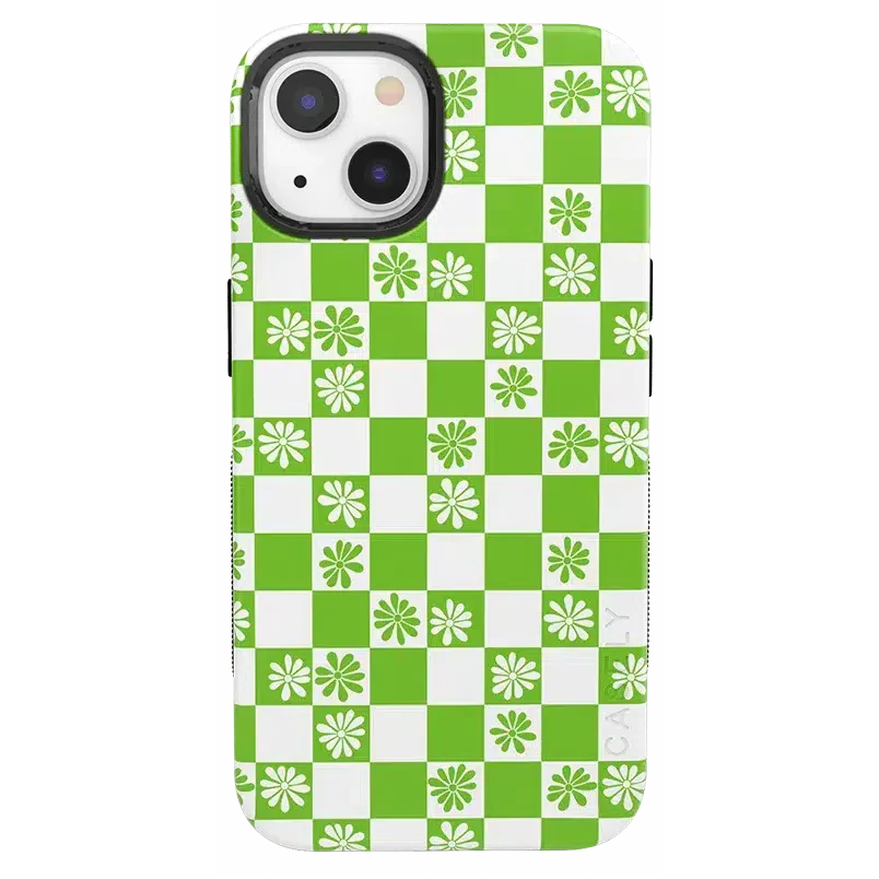 Check Mate | Daisy Checkerboard Floral Case iPhone Case get.casely Bold + MagSafe® iPhone 13 