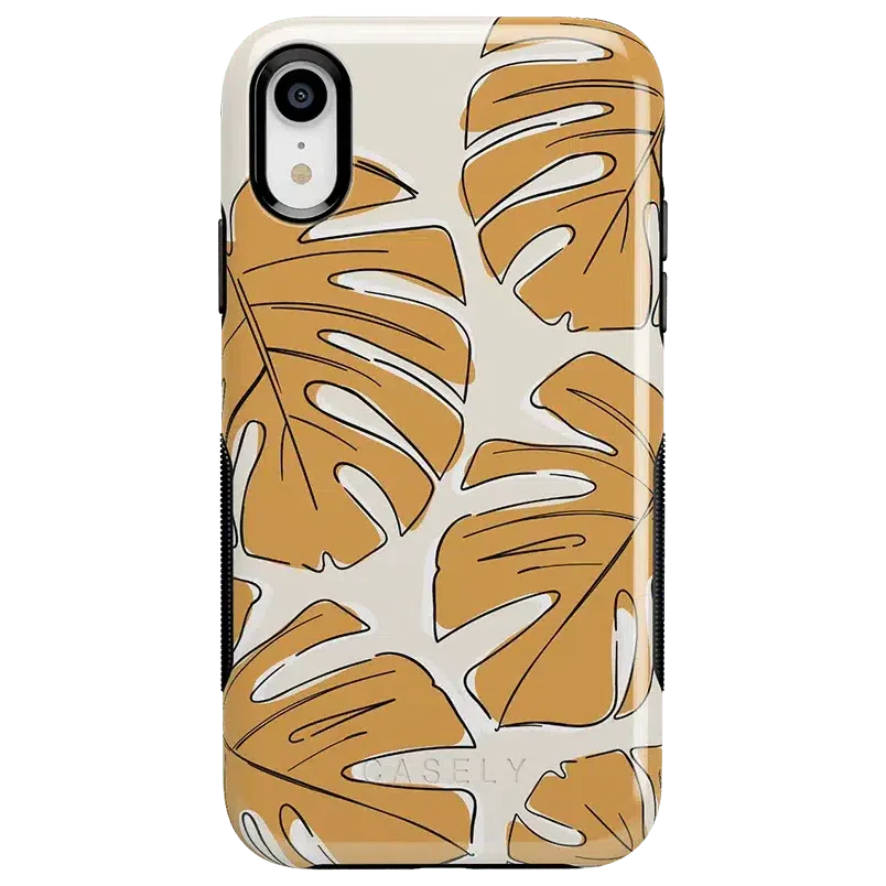 Island Time | Tropical Leaves Floral Case iPhone Case get.casely Bold iPhone XR 