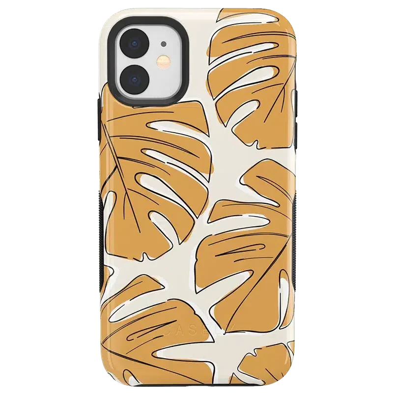 Island Time | Tropical Leaves Floral Case iPhone Case get.casely Bold iPhone 11 