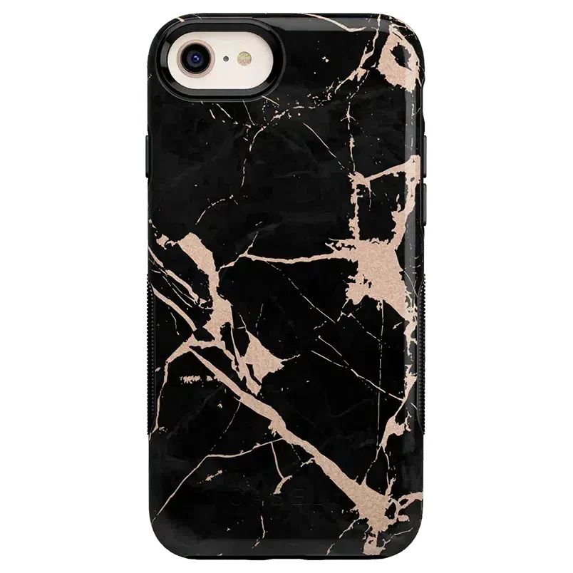 Hidden Gem | Rose Gold and Black Marble Case