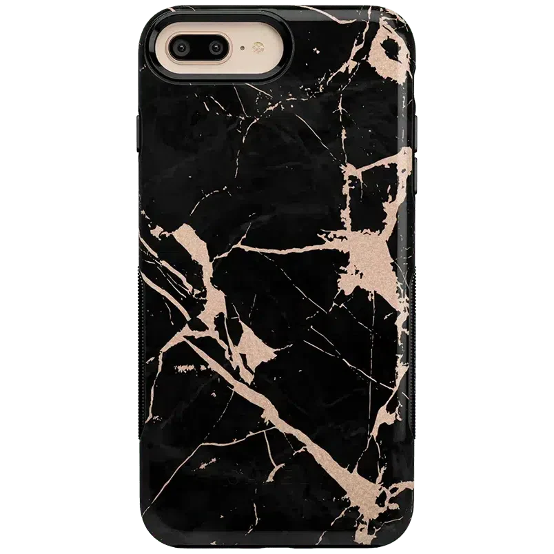 Hidden Gem | Rose Gold and Black Marble Case iPhone Case get.casely Bold iPhone 6/7/8 Plus 