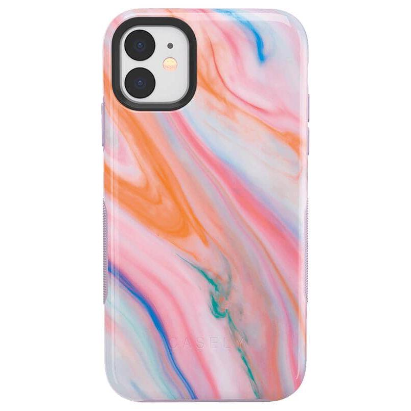 You're a Gem | Rainbow Marble Swirl Case iPhone Case get.casely Bold iPhone 11 