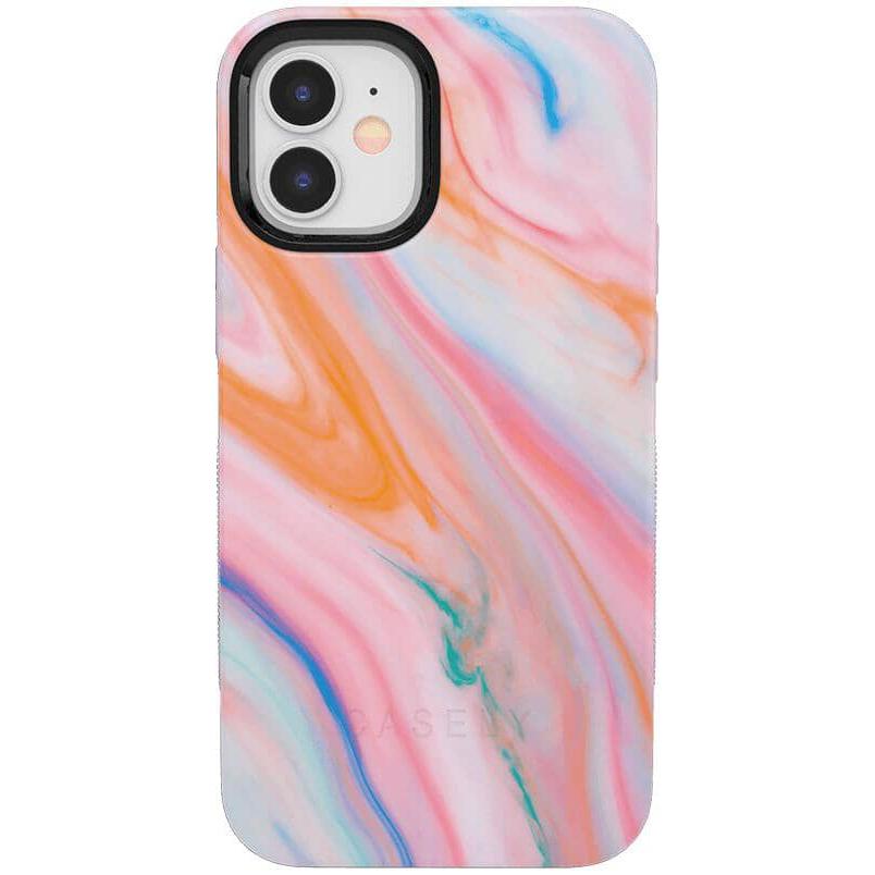 You're a Gem | Rainbow Marble Swirl Case iPhone Case get.casely Bold iPhone 12 Mini 