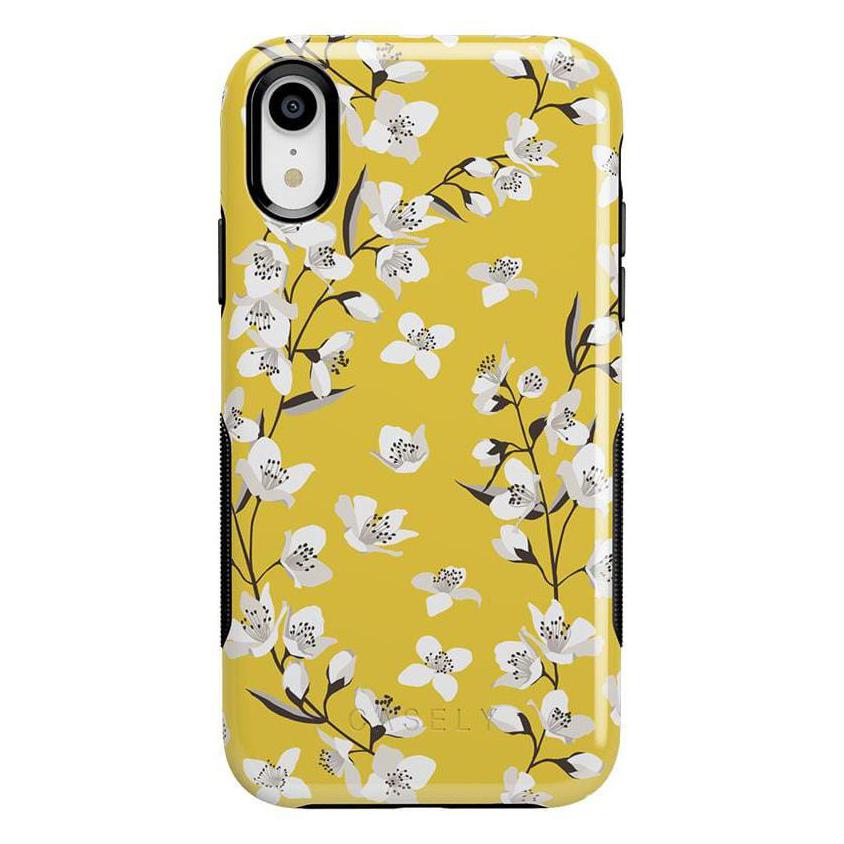 Floral Forest | Yellow Cherry Blossom Floral Case iPhone Case get.casely Bold iPhone XR 