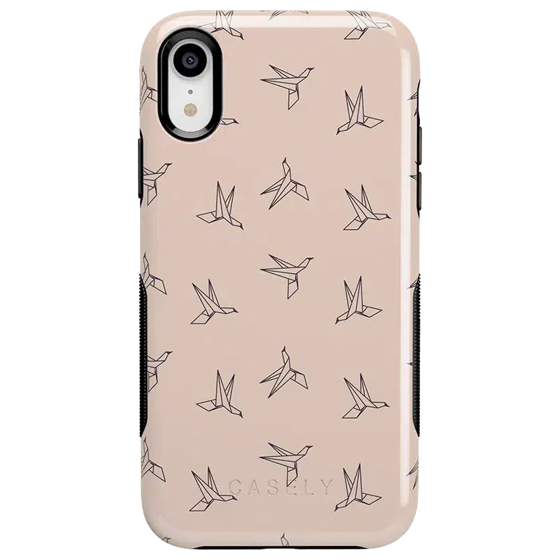 Paper Crane Origami | Beige Pattern