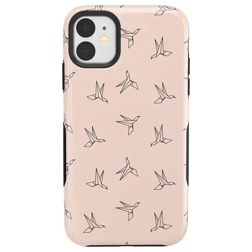 Paper Crane Origami | Beige Pattern