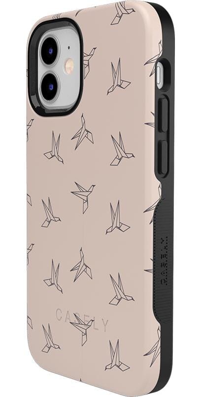 Paper Crane Origami | Beige Pattern