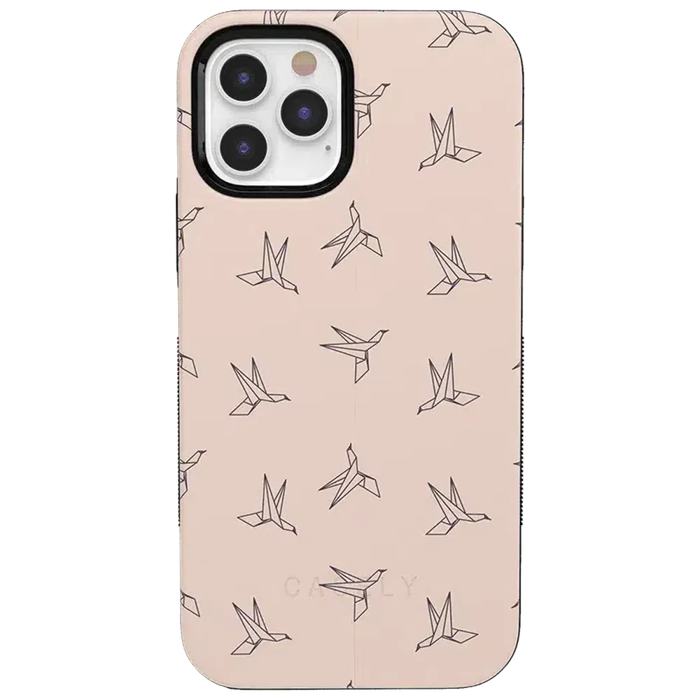 Paper Crane Origami | Beige Pattern