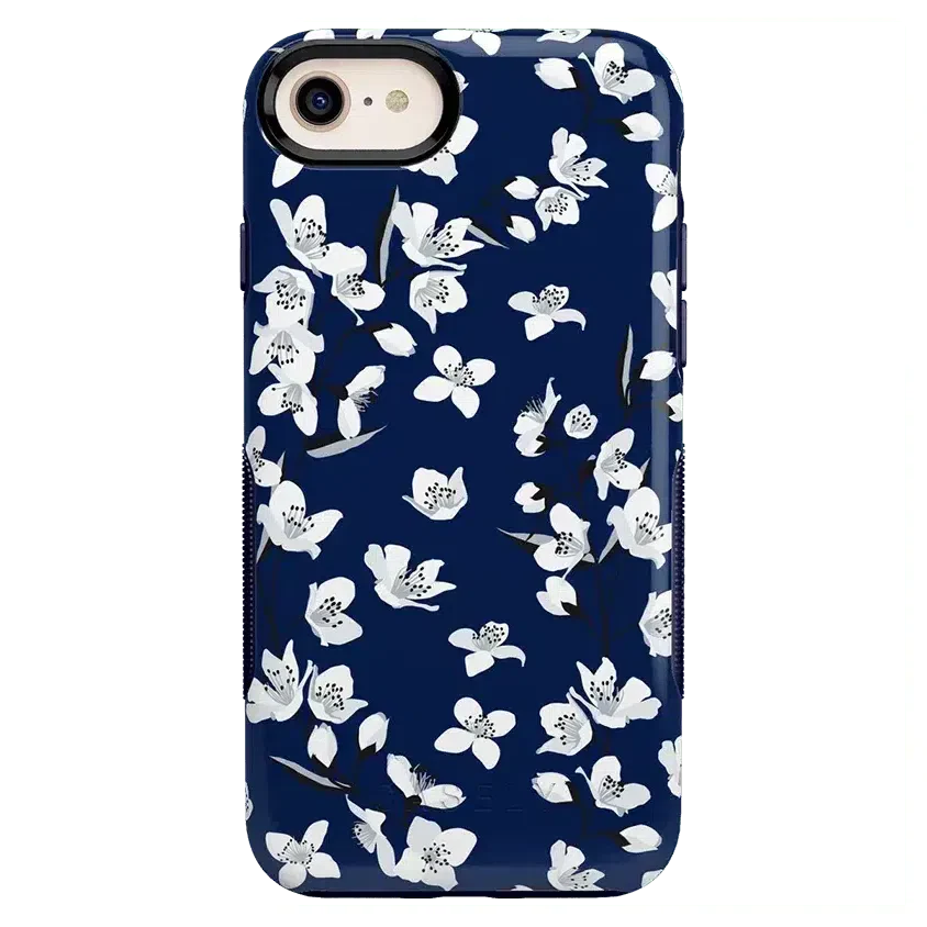 Floral Forest | Navy Cherry Blossom Floral Case iPhone Case get.casely Bold iPhone 6/7/8 
