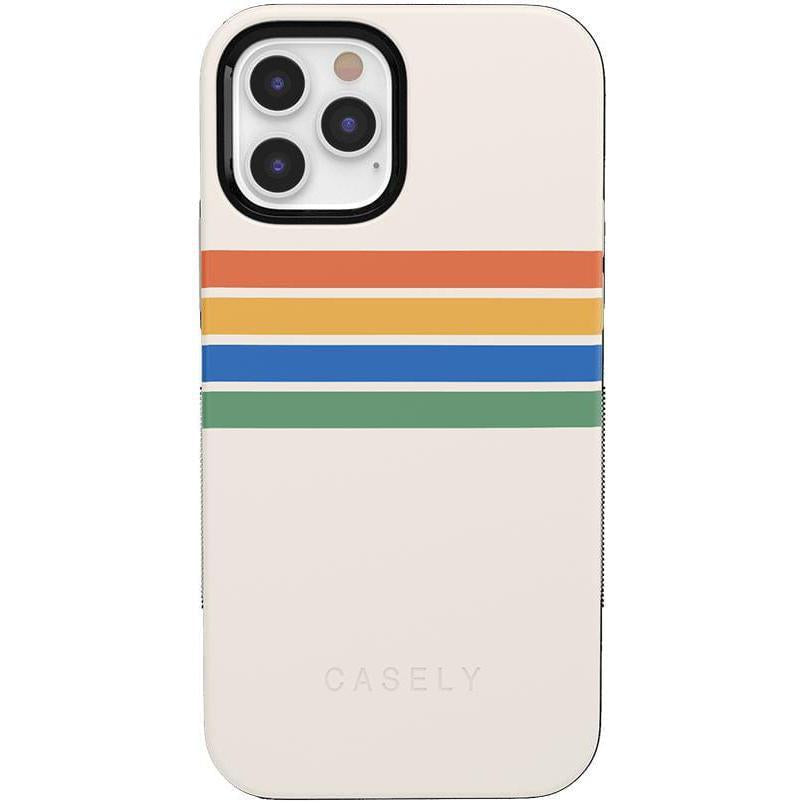 Totally Groovy | Rainbow Stripes Color Block Case iPhone Case get.casely Bold iPhone 12 Pro