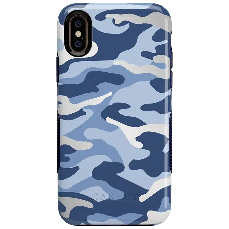 In Formation | Metallic Blue Camo Case iPhone Case get.casely Bold iPhone XS Max 