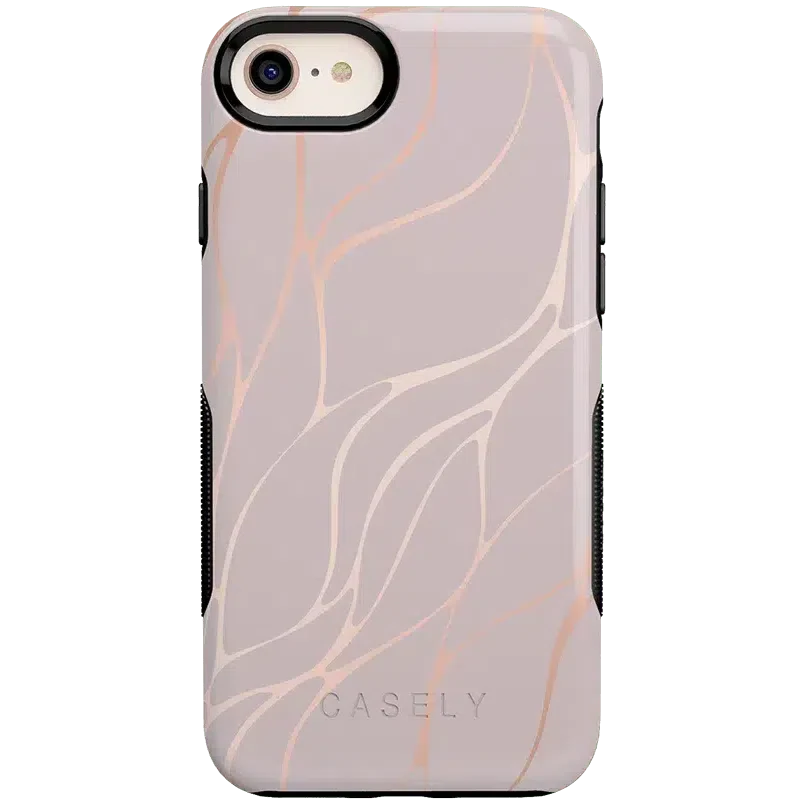 Midnight Ride | Pink and Gold Metallic Waves Case