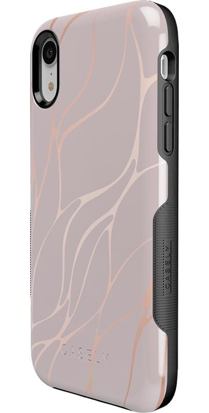Midnight Ride | Pink and Gold Metallic Waves Case