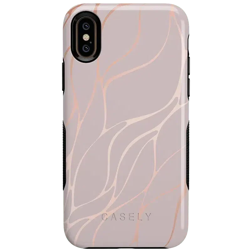 Midnight Ride | Pink and Gold Metallic Waves Case