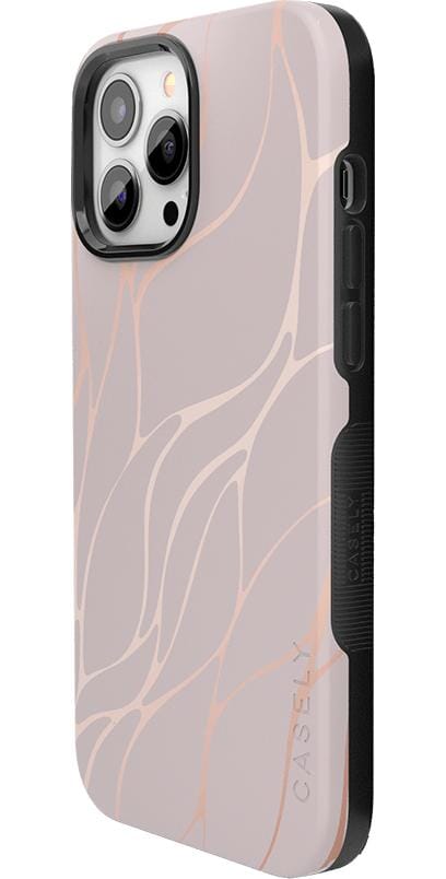 Midnight Ride | Pink and Gold Metallic Waves Case