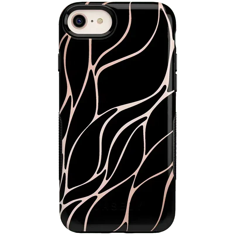 Midnight Ride | Black and Gold Metallic Waves Case iPhone Case get.casely Bold iPhone 6/7/8 