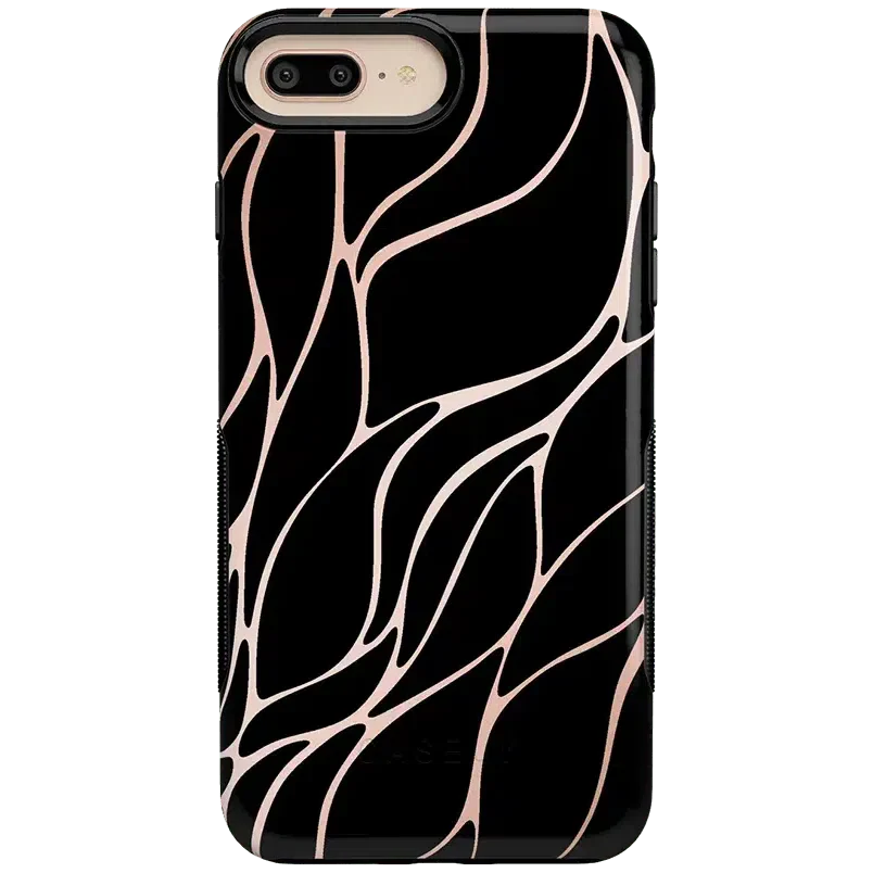 Midnight Ride | Black and Gold Metallic Waves Case iPhone Case get.casely Bold iPhone 6/7/8 Plus 