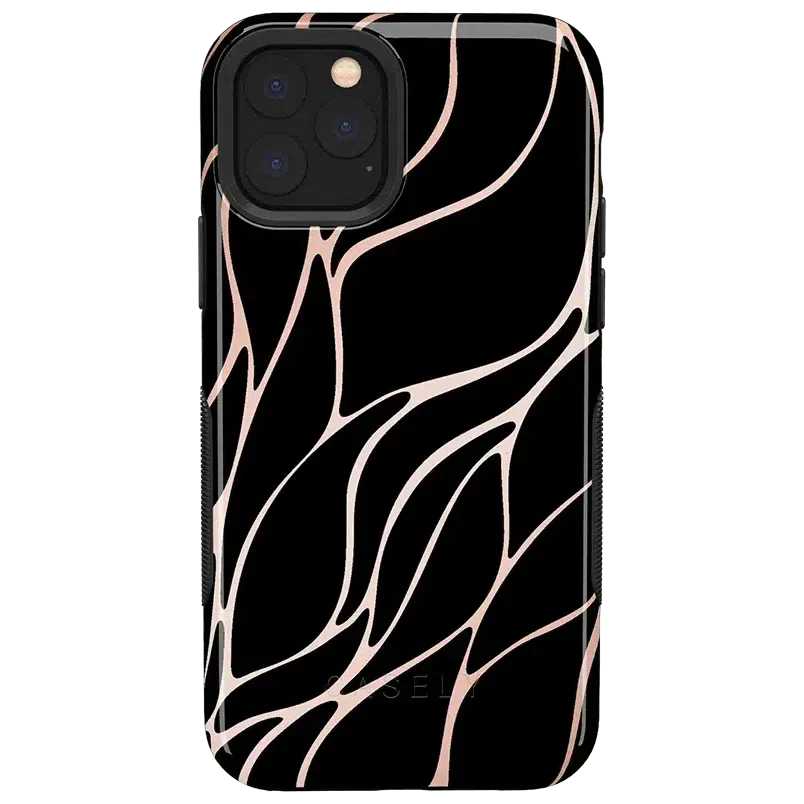 Midnight Ride | Black and Gold Metallic Waves Case iPhone Case get.casely Bold iPhone 11 Pro Max 
