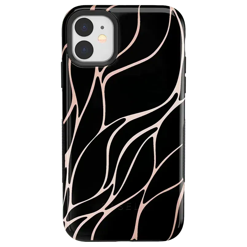 Midnight Ride | Black and Gold Metallic Waves Case iPhone Case get.casely Bold iPhone 11 