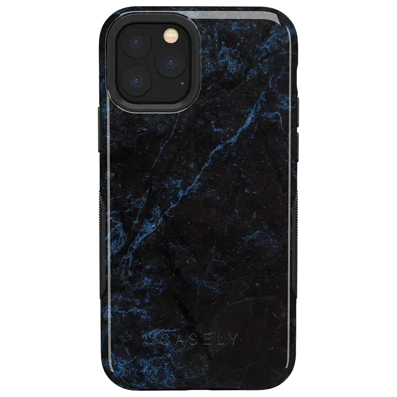 Midnight Marble | Black & Navy Case iPhone Case get.casely Bold iPhone 11 Pro 