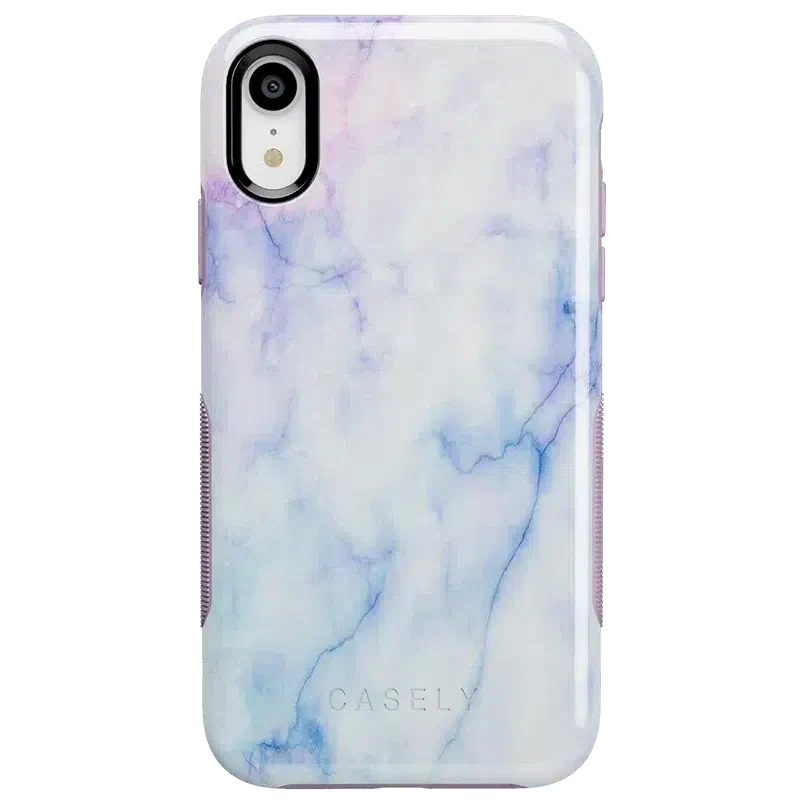 Cotton Candy | Blue & Purple Marble Case iPhone Case get.casely Bold iPhone XR 