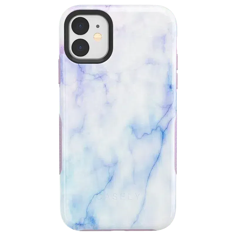 Cotton Candy | Blue & Purple Marble Case iPhone Case get.casely Bold iPhone 11 