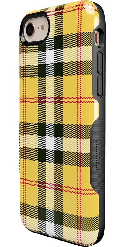 As if! | Yellow Plaid iPhone Case