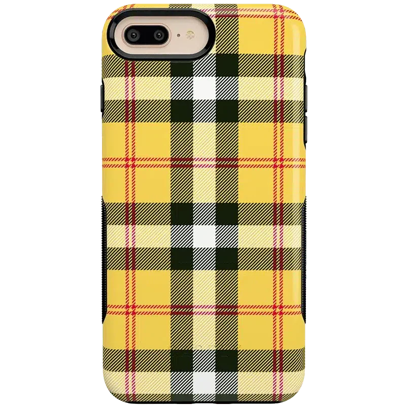As if! | Yellow Plaid iPhone Case iPhone Case get.casely Bold iPhone 6/7/8 Plus 