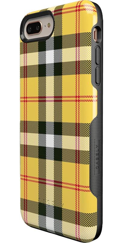 As if! | Yellow Plaid iPhone Case