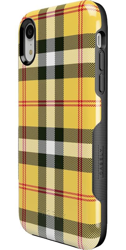 As if! | Yellow Plaid iPhone Case