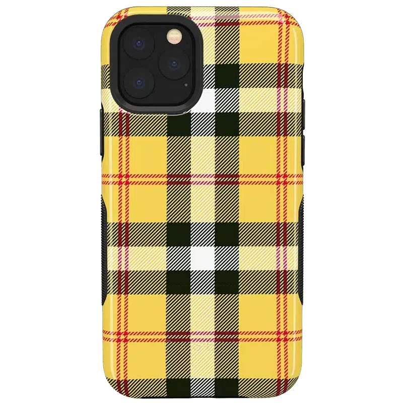 As if! | Yellow Plaid iPhone Case iPhone Case get.casely Bold iPhone 11 Pro 