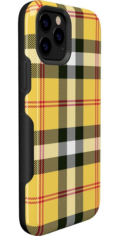 As if! | Yellow Plaid iPhone Case