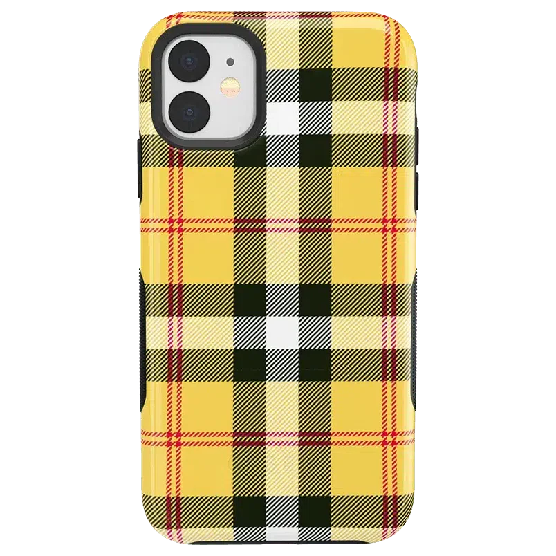 As if! | Yellow Plaid iPhone Case iPhone Case get.casely Bold iPhone 11 