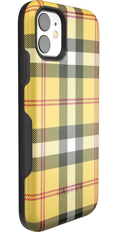 As if! | Yellow Plaid iPhone Case