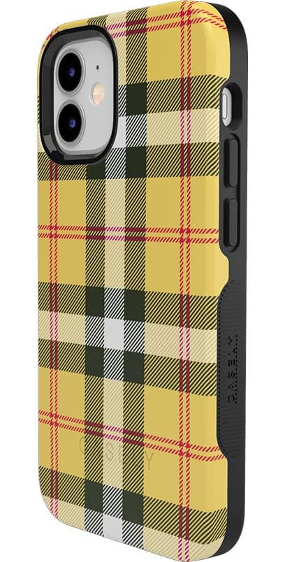 As if! | Yellow Plaid iPhone Case