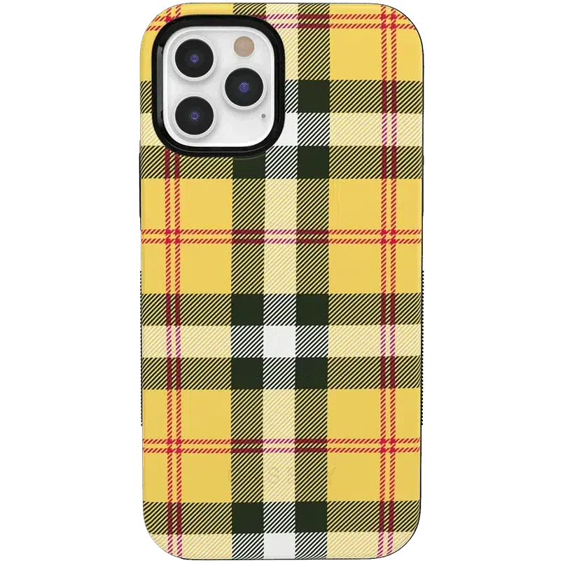 As if! | Yellow Plaid iPhone Case iPhone Case get.casely Bold iPhone 12 Pro 