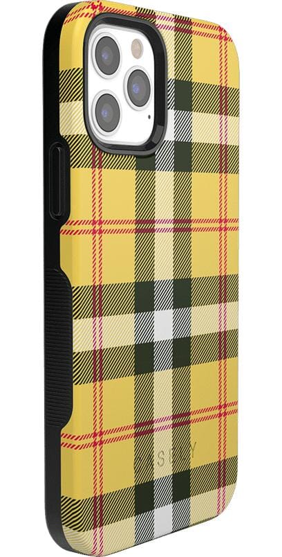 As if! | Yellow Plaid iPhone Case