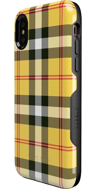 As if! | Yellow Plaid iPhone Case